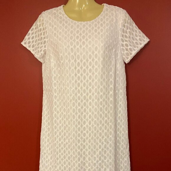 Ann Taylor Women's White Weave Dress - Size 0P - NWT - Picture 1 of 6